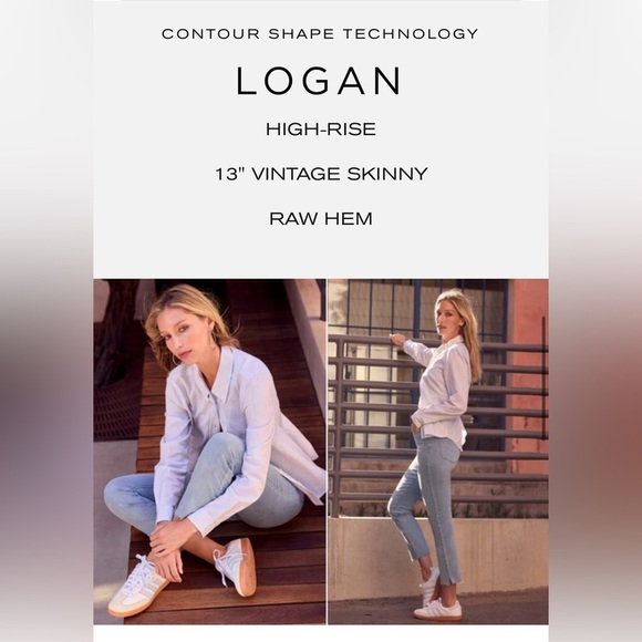 Wit & Wisdom Logan High Rise Ankle Dark Blue Straight Leg Jeans - Picture 13 of 14